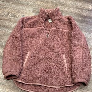 Abercrombie & Fitch Sherpa pullover quarter zip